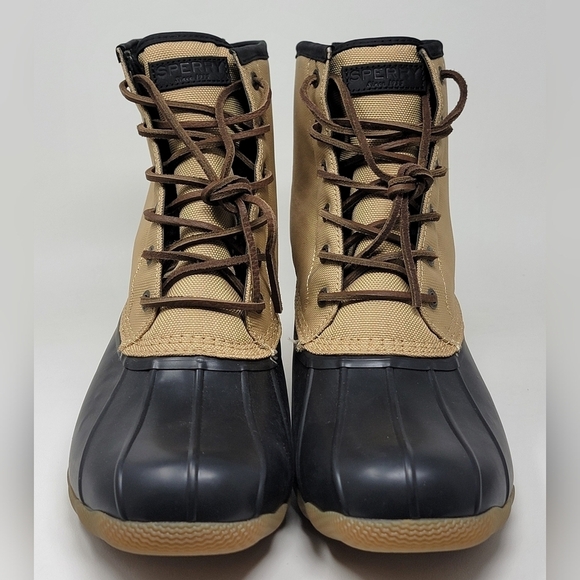 Sperry STS 24642 Men's  SeaCycled Black Brown Saltwater Duck Boot US Size 11 New - Picture 7 of 11